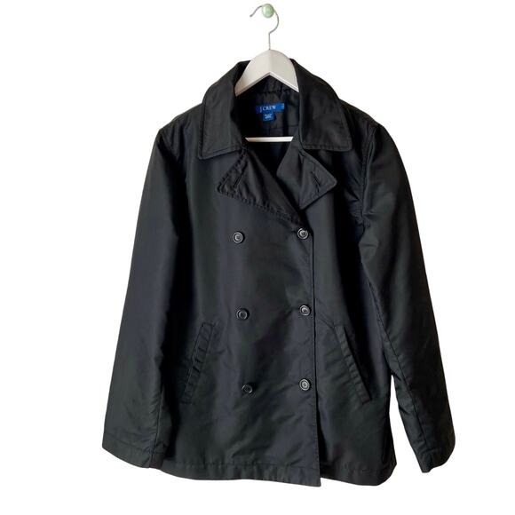 J. Crew Nylon Double-Breasted Pea Coat Size Large - Picture 1 of 6